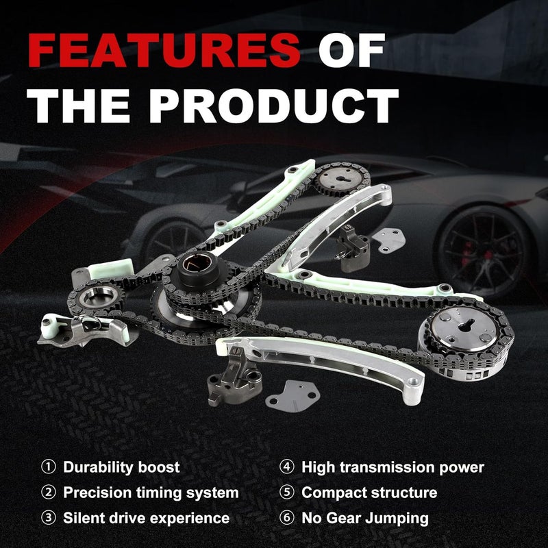 Autodevil Store Engine Timing Chain Kit 4.7L Fits for Durango 2003-2008 /Dakota 02-07 / Ram 03-07 /Raider 06-07 for 2006 Commander /05-06 Grand Cherokee w/Tensioner, Sprocket, Guide Rail 9-0393SD - Image 5